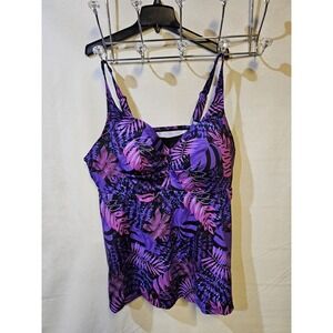Swimsuits for All Plus Size Purple Size 46D 3X 3 Pieces Swim Suit
